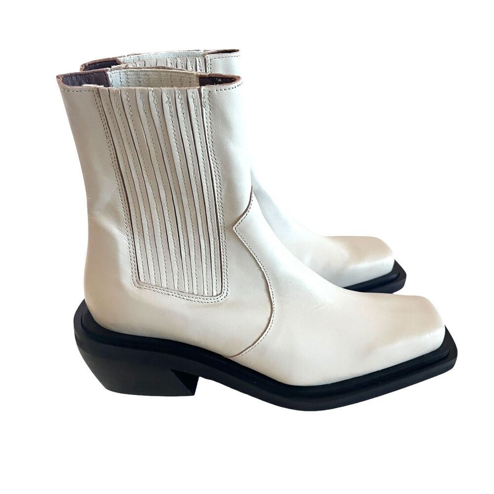 New Without Box Alohas Ranch Leather Boots in Cream size EU 36 US 6 - Picture 4 of 8